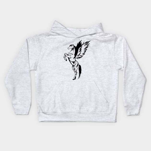 Pegasus Kids Hoodie by arashbeathew